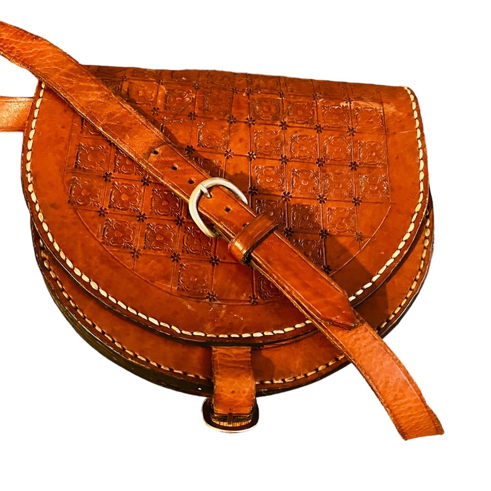 Cognac Leather with Aged Brass Studs main image 0